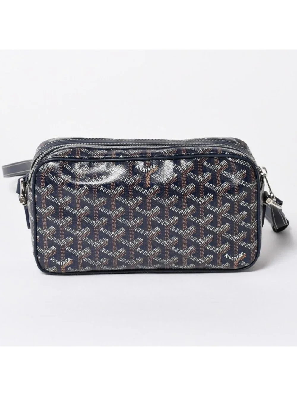 Goyard Cup Vert PM Shoulder Bag Navy Silver